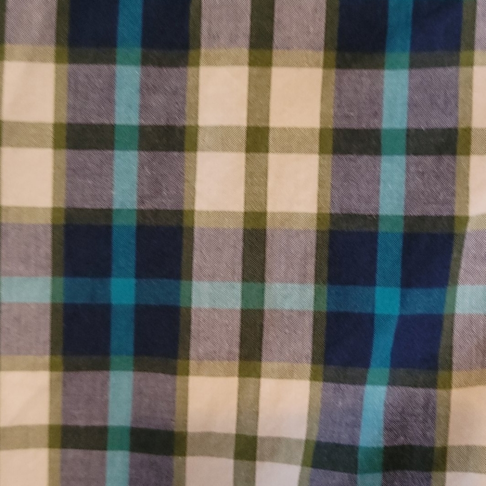 Blue plaid button down - Picture 2 of 3